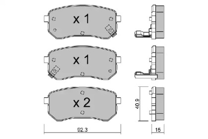 Комплект тормозных колодок BPHY-2003 AISIN